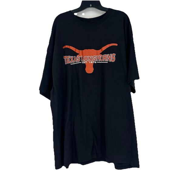University Of Texas Black Graphic T Shirt Texas Longhorns Logo Short Sleeve XXL - Picture 1 of 10
